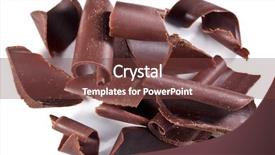  Presentation with white chocolate - Cool new presentation theme with chocolate blocks isolated backdrop and a tawny brown colored foreground