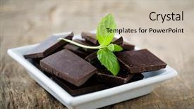  Presentation with mint - Beautiful presentation theme featuring black nature - dark chocolate blocks with fresh backdrop and a soft green colored foreground