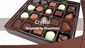  Presentation with chocolate - Beautiful slide set featuring chocolate box backdrop and a tawny brown colored foreground