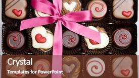  Presentation with chocolate - PPT layouts featuring chocolate box background and a tawny brown colored foreground