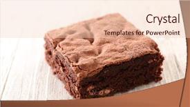  Presentation with chocolate - Theme featuring food brownies - chocolate brownie and hazelnut background and a lemonade colored foreground