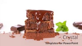  Presentation with chocolate - Cool new slides with chocolate-brownie-cake-and-chocolate backdrop and a red colored foreground