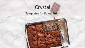  Presentation with chocolate and milk - PPT theme enhanced with chocolate brownie background and a light gray colored foreground