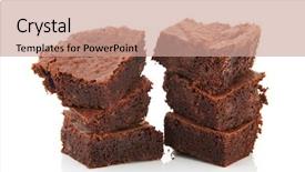  Presentation with cake brownies - Slide set consisting of fluffy kitten and yellow autumn leaves pets background and a coral colored foreground