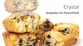  Presentation with octopus on isolated white - PPT layouts with chocolate bun slices isolated on white background background and a white colored foreground