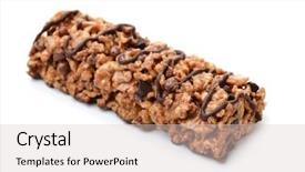  Presentation with snicker chocolate bar - Beautiful theme featuring chocolate c ereal bar isolated backdrop and a lemonade colored foreground