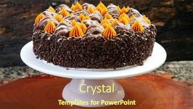  Presentation with chocolate - Cool new theme with chocolate-cake-decorated-with-dulce backdrop and a tawny brown colored foreground