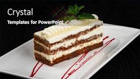  Presentation with mint - Slide deck consisting of chocolate-cake-decorated-with-mint background and a black colored foreground