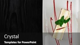  Presentation with mint - Theme featuring chocolate-cake-decorated-with-mint background and a black colored foreground