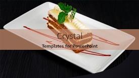  Presentation with mint - Slide set featuring chocolate-cake-decorated-with-mint background and a coral colored foreground