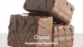  Presentation with cake brownies - Slides with chocolate cake isolated background and a violet colored foreground