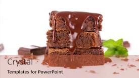  Presentation with white chocolate - Audience pleasing slide deck consisting of chocolate-cake-slice-isolated backdrop and a red colored foreground