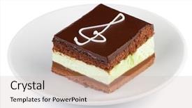  Presentation with treble clef - Slides consisting of chocolate cake with a treble background and a  colored foreground