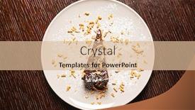  Presentation with almond - Cool new slide set with chocolate-cake-with-almond backdrop and a lemonade colored foreground