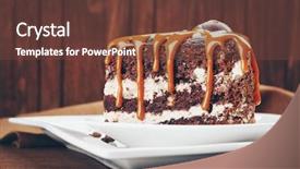  Presentation with chocolate - Beautiful slides featuring chocolate cake with caramel backdrop and a tawny brown colored foreground