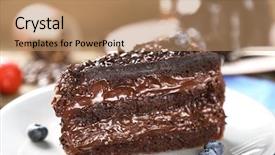  Presentation with chocolate - Beautiful presentation theme featuring chocolate cake with chocolate cream backdrop and a coral colored foreground