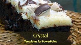  Presentation with vegetables coconut - Slide deck featuring chocolate cake with shredded coconut background and a tawny brown colored foreground