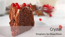  Presentation with snowball - Amazing presentation theme having chocolate cake with snowball tree backdrop and a  colored foreground