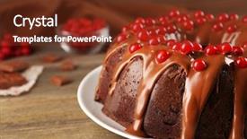  Presentation with snowball - PPT layouts with chocolate cake with snowball tree background and a  colored foreground