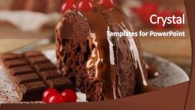  Presentation with bunsi tree - PPT theme featuring chocolate cake with snowball tree background and a  colored foreground