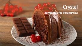  Presentation with bunsi tree - PPT layouts consisting of chocolate cake with snowball tree background and a  colored foreground