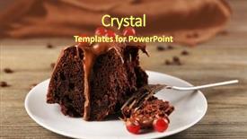  Presentation with snowball - Colorful slides enhanced with chocolate cake with snowball tree backdrop and a  colored foreground