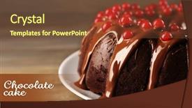  Presentation with snowball - Beautiful theme featuring chocolate cake with snowball tree backdrop and a  colored foreground