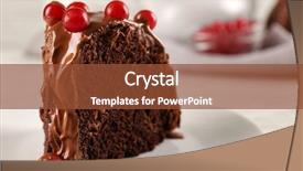  Presentation with snowball - Amazing slides having chocolate cake with snowball tree backdrop and a  colored foreground