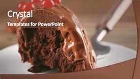  Presentation with snowball - Theme featuring chocolate cake with snowball tree background and a  colored foreground