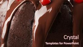  Presentation with snowball - Audience pleasing theme consisting of chocolate cake with snowball tree backdrop and a  colored foreground