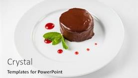  Presentation with syrup - PPT layouts with chocolate-cake-with-syrup background and a white colored foreground