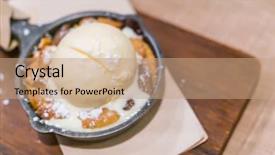  Presentation with ice cream cake - Beautiful theme featuring chocolate cake with vanilla ice cream backdrop and a coral colored foreground