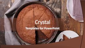  Presentation with cake - Theme featuring chocolate cake background and a tawny brown colored foreground