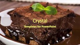  Presentation with cake brownies - PPT layouts consisting of chocolate cake background and a tawny brown colored foreground