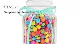 Presentation with wedding - Theme enhanced with chocolate-candies-in-jar background and a white colored foreground