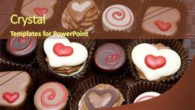  Presentation with chocolate - Theme having chocolate candies background and a tawny brown colored foreground