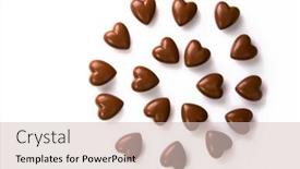  Presentation with candy heart - Audience pleasing slides consisting of chocolate candy in the form of heart backdrop and a lemonade colored foreground
