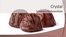  Presentation with peppermint candy cane on white - Slide set consisting of chocolate candy isolated on white background and a light gray colored foreground