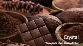  Presentation with sweet candy - Presentation design featuring chocolate candy sweet dessert food background and a wine colored foreground