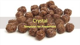  Presentation with white chocolate - PPT theme enhanced with chocolate cereals isolated background and a tawny brown colored foreground