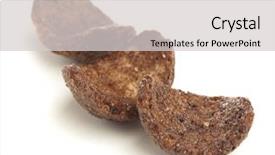  Presentation with chocolate cereal - Theme enhanced with chocolate cereals isolated background and a light gray colored foreground