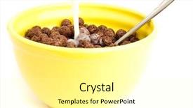 Presentation with chocolate cereal - Presentation theme having dairy milk chocolates - chocolate cereals background and a blonde colored foreground