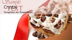  Presentation with chocolate chip - Slide set consisting of chocolate chip cinnamon coffee cake background and a lemonade colored foreground