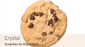  Presentation with chocolate chip - Beautiful PPT theme featuring chocolate-chip-cookie-isolated backdrop and a yellow colored foreground