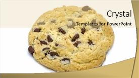  Presentation with chocolate chip cookie - Cool new slide set with chocolate chip cookie isolated backdrop and a blonde colored foreground