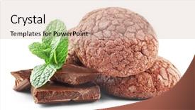  Presentation with chocolate chip - Audience pleasing slides consisting of chocolate chip cookie with chocolate backdrop and a lemonade colored foreground