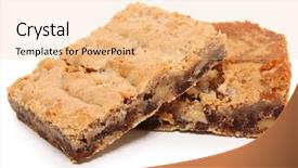  Presentation with bar - Theme enhanced with chocolate chip cookies - congo bar over white background and a lemonade colored foreground