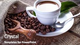  Presentation with chocolate chip cookies - Slide deck enhanced with chocolate chip cookies and coffee background and a tawny brown colored foreground