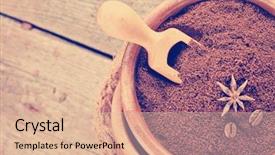  Presentation with chocolate chip cookies - PPT theme consisting of chocolate chip cookies and coffee background and a  colored foreground