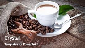  Presentation with chocolate chip cookie - Theme having chocolate chip cookies and coffee background and a  colored foreground